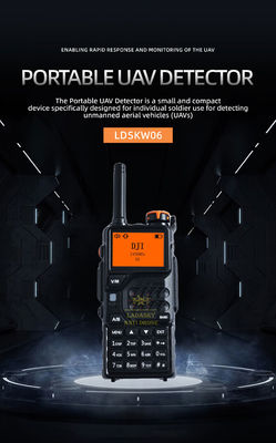 kupować Noszone urządzenie wykrywające drony z baterią o pojemności 5000 mAh i anteną pełnego pasma 300MHz-6000MHz produkcja online