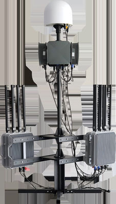 kupować 70M-6Ghz Stały system antydronowy 10KM Pełna częstotliwość 24h bez nadzoru UAV FPV Transmisja wideo przechwytywanie wykrywanie dronów detektor antydronowy jammer produkcja online