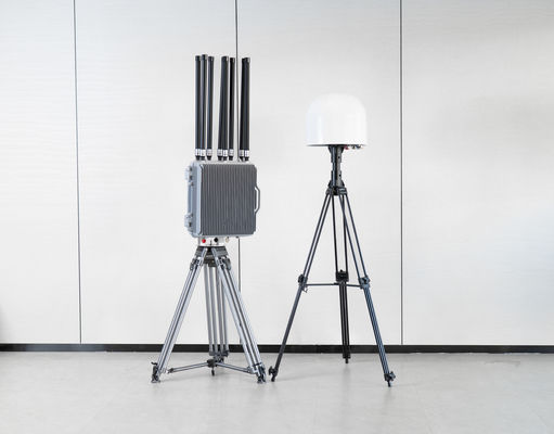 kupować 10km Zintegrowany zagłuszacz i detektor 70M-6GHz, sprzęt stacjonarny, pełnozakresowe wykrywanie dronów, 2.4G 5.2G 5.8G produkcja online