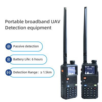 kupować 2km ręczny detektor dronów 300M~6Ghz Alarm pełnej częstotliwości 1.5G 2.4G 5.2G 5.8G UAV FPV Dji Dron Detect System Detektor produkcja online