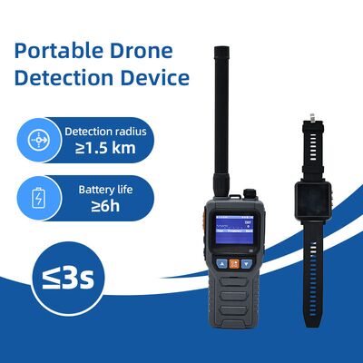 kupować Całkowita częstotliwość 2km Detektor drona ręcznego 70M~6.2Ghz Alarm Współpraca zespołu Watch Anti UAV FPV Drone Detect Silent Detection produkcja online