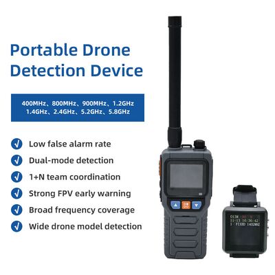 Full Frequency 2km Handheld Dron Detector 70M~6.2Ghz Alarm Team Collaboration Watch Anti UAV FPV Drone Detect Silent Detection