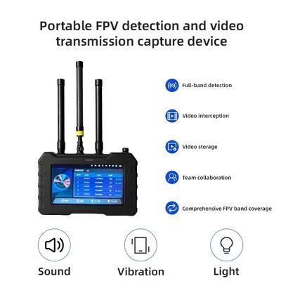 kupić 3km Przenośny pełnofrekwencyjny wykrywacz dronów 70MHz-6.2GHz Wyświetlacz FPV RF sygnał wideo Anty UAV Watch Współpraca ekran dotykowy produkcja online