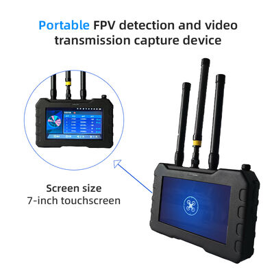 1.5KM Range 70-6200MHz Portable Handheld Drone Detector Anti Drone System for UAV Detection