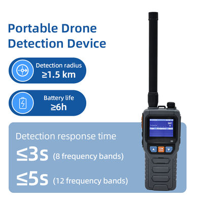 Portable Handheld Drone Detector With Wrist Watch Alert Coordination Device Anti Drone System for UAV Detection