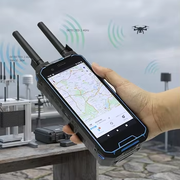 kupować Ręczny detektor dronów z analizą protokołu wykrywania widma UAV Zdalne rozpoznawanie identyfikatora i śledzenie trajektorii w czasie rzeczywistym w zasięgu do 3 km produkcja online