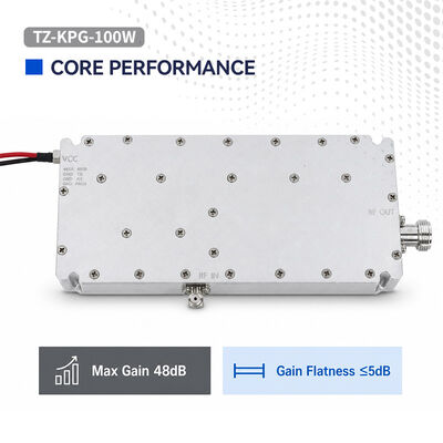 kupić 100W 300-2700MHz Moduł wzmacniacza RF o dużej mocy Wbudowana temperatura VSWR & ALC Ochrona szerokopasmowa dla systemów bezpieczeństwa niskiej wysokości produkcja online