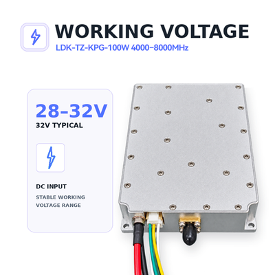 kupić Moduł wzmacniacza mocy GaN RF 100W 4000-8000MHz | Szerokopasmowy wzmacniacz RF o wysokim wzmocnieniu 45dB ≤5 dB płaskości wzmocnienia Obsługuje komunikację RS485 i TTL dla produktów antydronowych produkcja online