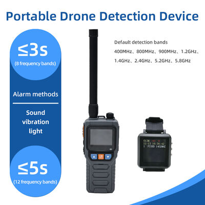 Portable Handheld Drone Detector With Wrist Watch Alert Coordination Device Anti Drone System for UAV Detection